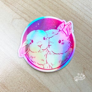 Pink Buns Holographischer Aufkleber