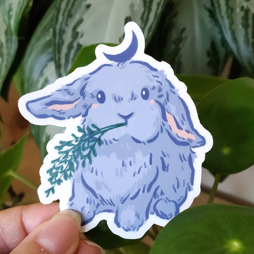 Simple Lionhead Rabbit Sticker Bunny Car Decal / Laptop Decal - Etsy