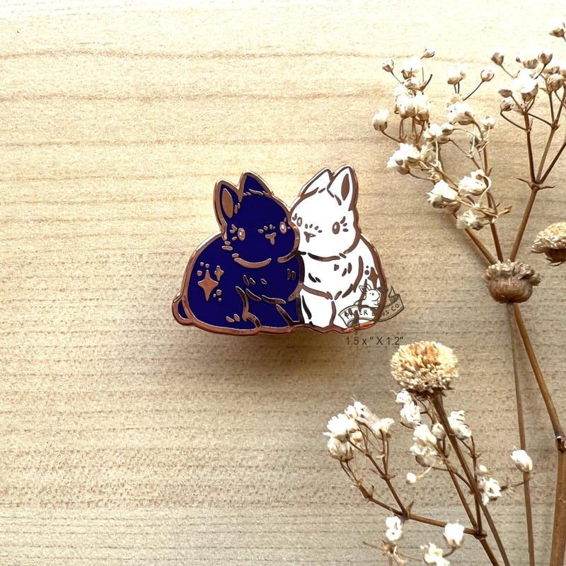 Rabbit Pin - Etsy
