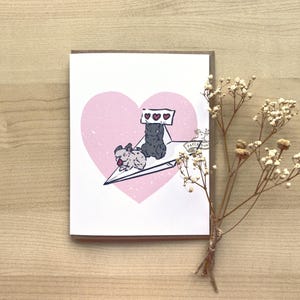 Herzen Papierflieger Brötchen Karte | Liebeskarte, Valentinstagskarte, Blankokarte
