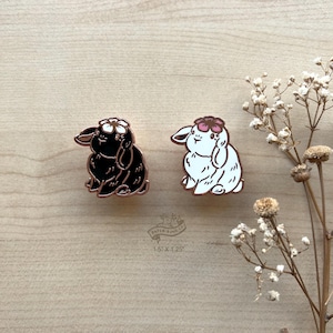 Flower Lop | Rose Gold Bunny Rabbit Enamel Pin