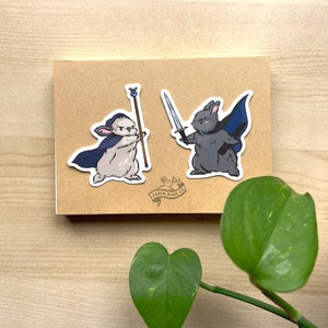 Conjunto de adesivos de pãezinhos de batalha de fantasia | Adesivos de coelho, adesivos de personagens