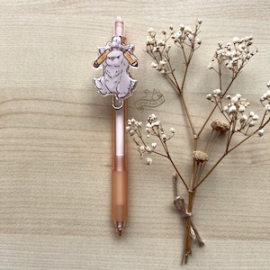 Mad Lop Pen with Acrylic Charm | Bunny Rabbit Pen with Epoxy on Charm