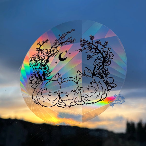 Blossom Buns Rainbow Maker 5" x 5"  Sun Catcher Sticker