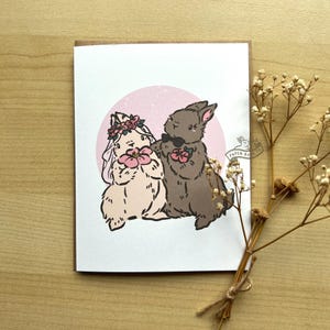Biglietto con panini nuziali / Biglietto d'amore, Biglietto di congratulazioni, Biglietto vuoto