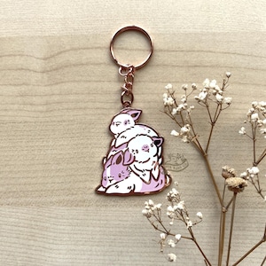 Bun Stack |  Rose Gold Bunny Rabbit Enamel Key Chain