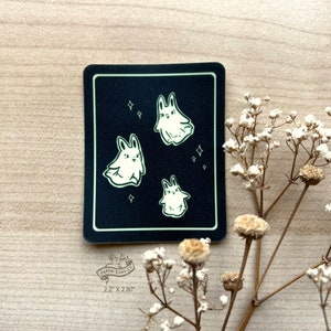 Sticker Ghost Buns Glow in the Dark | Sticker konijntje