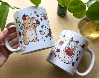 Autumn Buns Mug | 11 oz Rabbit Mug  | Please read description