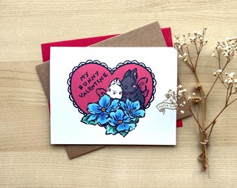 Bunny Valentine Card | Love Card, Friendship Card, Blank Card