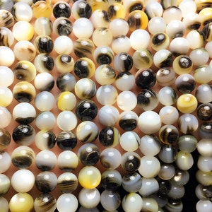 Grey Tridacna Beads 4 6 8 10 12 14 mm, TB004 Natural Beads Natural Grey Tridacna Round Beads Tridacna