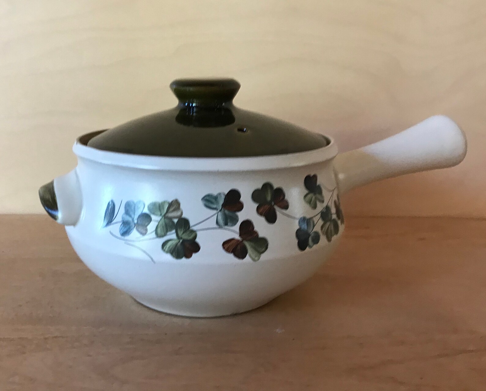 Denby Shamrock Pattern Soup Pot With Lid and Handle Etsy
