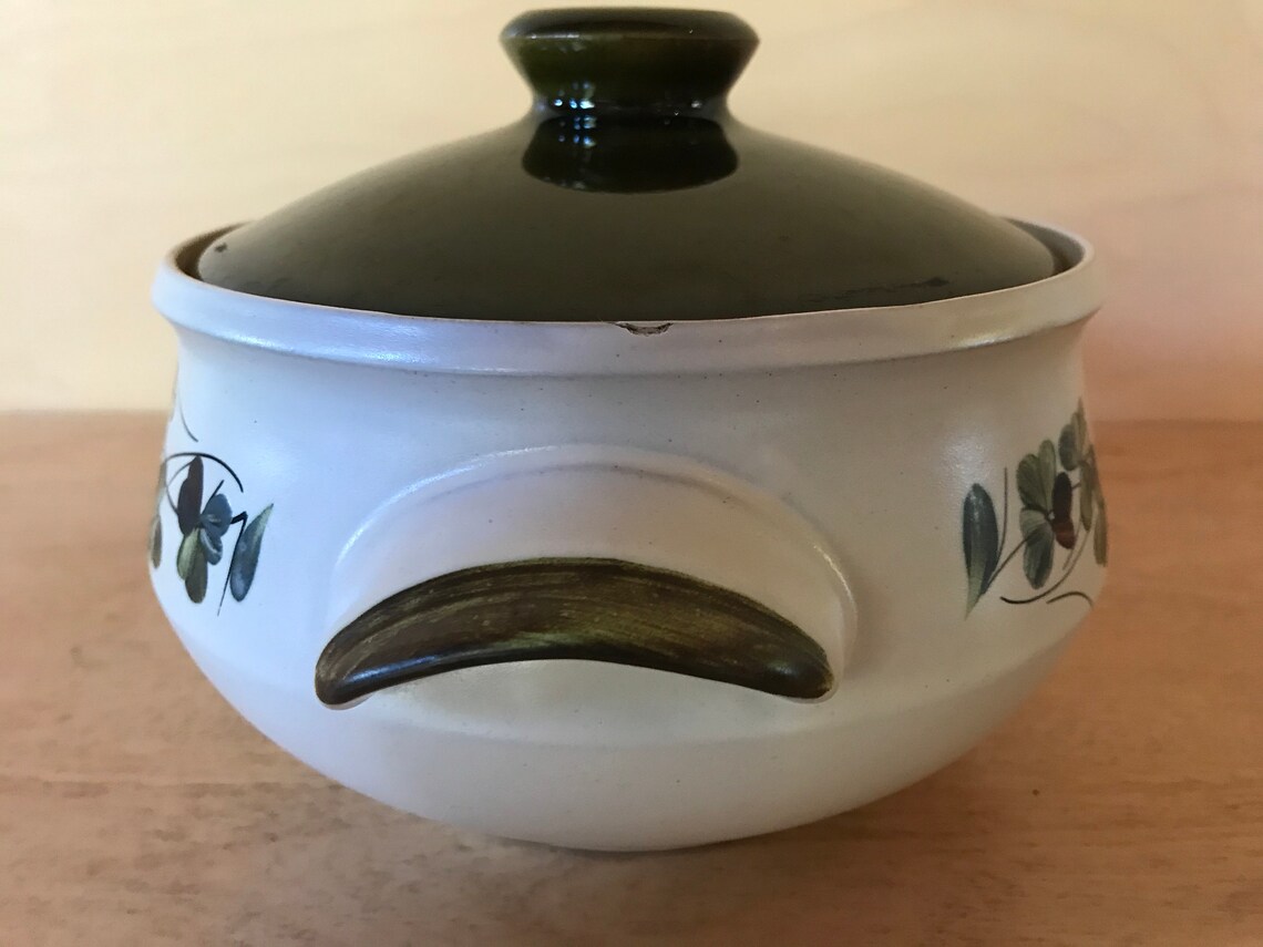 Denby Shamrock Pattern Soup Pot With Lid and Handle Etsy