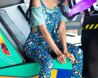 Spooky Cute Kawaii Halloween Overalls - Adjustable Straps