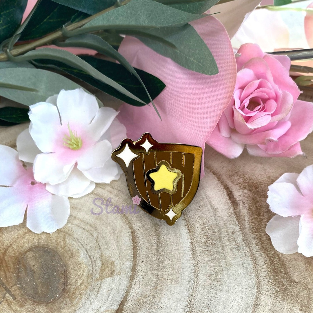 Mini Shield Enamel Pin | Gold Plated RPG Lapel Badge - Etsy