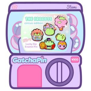 Circus Frog Edição Limitada Gatchapon Gacha MISTÉRIO SACOS Distintivo de lapela esmaltado