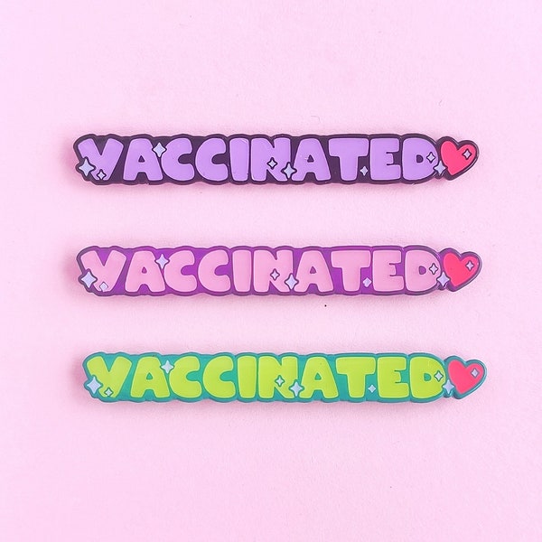 Vaccinated Enamel Lapel Pin Badge