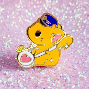 Lindo gato mensajero cartero esmalte lapel pin insignia