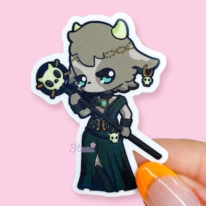 Nekromant Ziege RPG Niedlicher Vinyl Sticker | Dungeon Master Planner, Dungeons und Drachen Planung, DM Aufkleber, Game Master Briefpapier