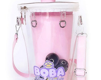 Boba Bubble Tea Plush & Pin 3D Ita Shoulder Bag