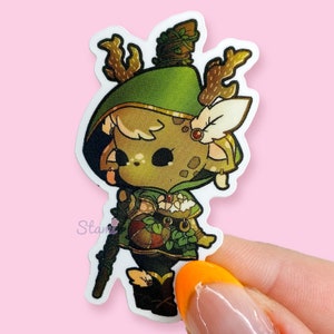 Druide Deer RPG Niedlicher Vinyl Aufkleber | Dungeon Master Planner, Dungeons und Drachen Planung, DM Aufkleber, Game Master Briefpapier