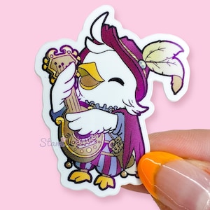 Bard Bird RPG Niedlicher Vinyl-Aufkleber | Dungeon Master Planner, Dungeons und Drachen Planung, DM Aufkleber, Game Master Briefpapier