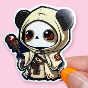 Mönch Panda RPG Niedlicher Vinyl-Aufkleber | Dungeon Master Planner, Dungeons und Drachen Planung, DM Aufkleber, Game Master Briefpapier