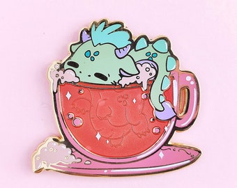 Dragon Tea Enamel Pin Badge Lapel Pin