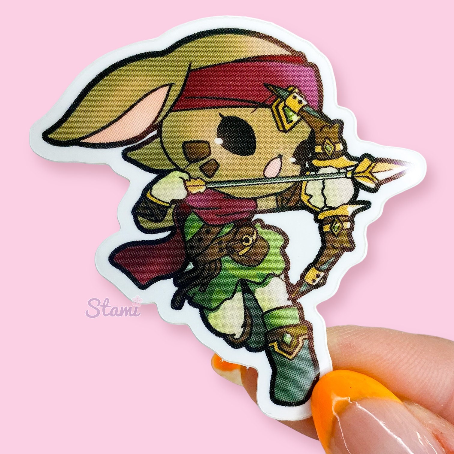 Archer Bunny Rabbit RPG Cute Vinyl Sticker | Dungeon Master Planner, Dungeons and Dragons Planning, DM Decal, Game Master Stationery