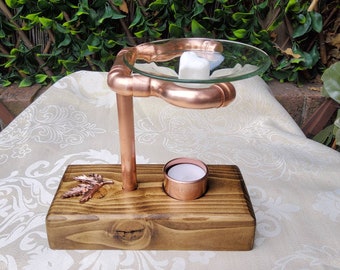 Handmade Copper wax melt and oil burner, handmade