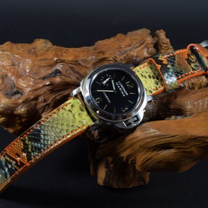 MA watch strap multicolor fantasia I 26 24 22 mm Genuine Python Snake skin leather handmade band for Panerai etc Apple Uhrenarmband bracelet