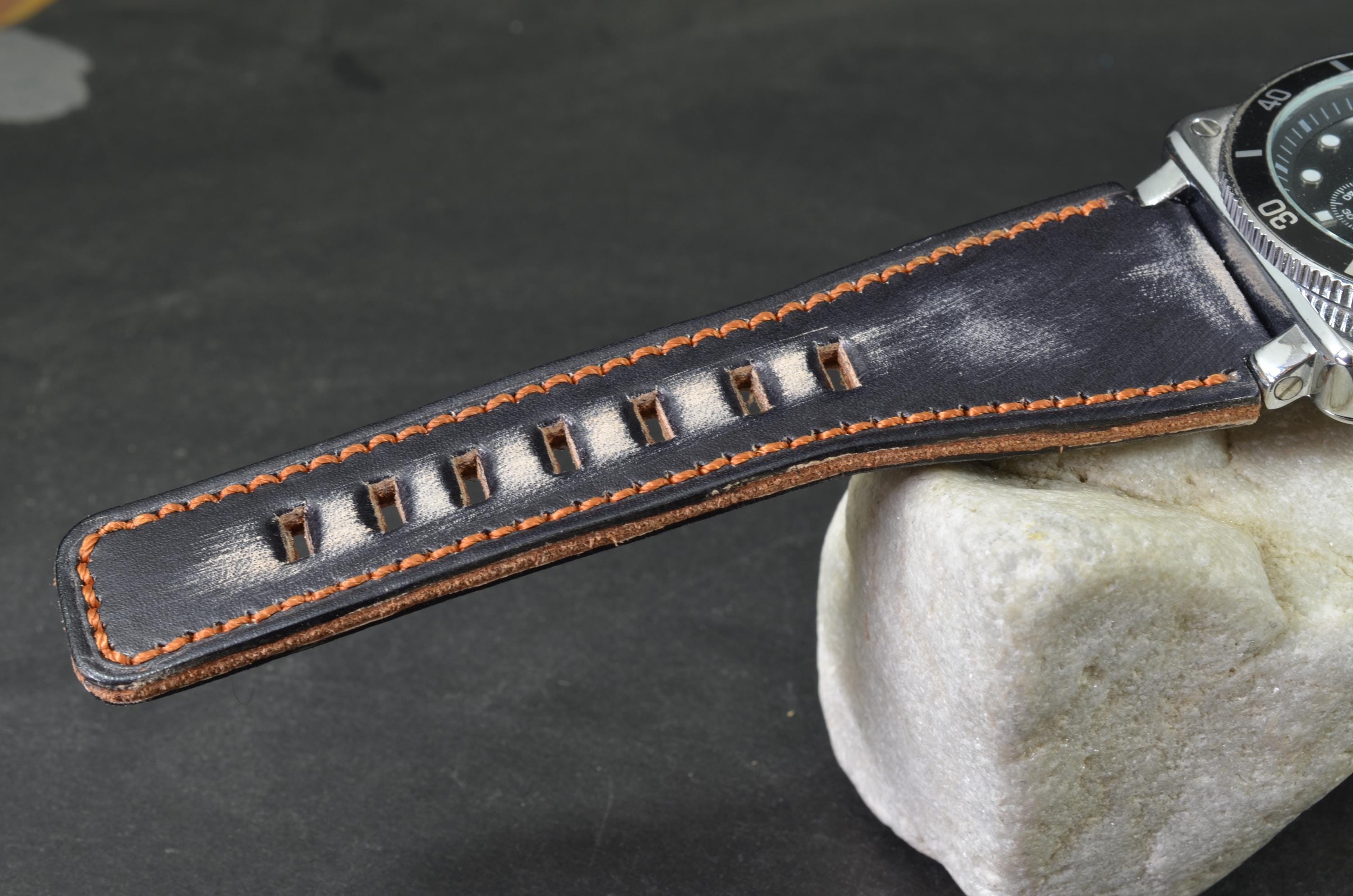 Cinturino Nato Masar 24 Mm In Pelle Marrone - Colore Nero - Foto 2