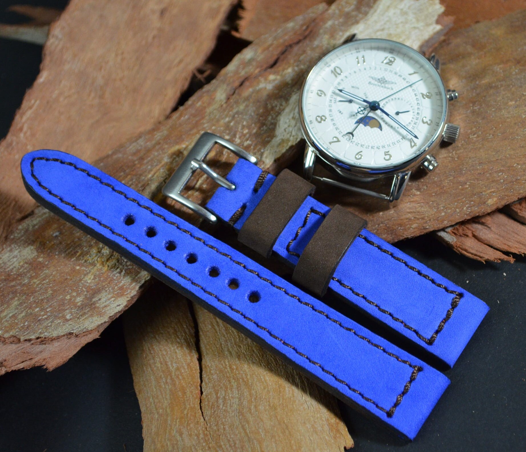 cinturini nabuk vera pelle scamosciata nero 18 20 22 24mm top watch straps