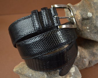 Coach small genuine lizard belt Coach Exotic Skin Genuine Lizard Brown Belt Removable Silver  main image 3