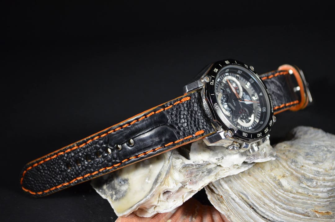 MA Watch Strap 22 20 18 Mm Genuine Ostrich Leg Skin Band Nirvana