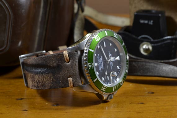 Per Garmin Quatix 7 cinturino in pelle con fibbia in acciaio da 22 mm