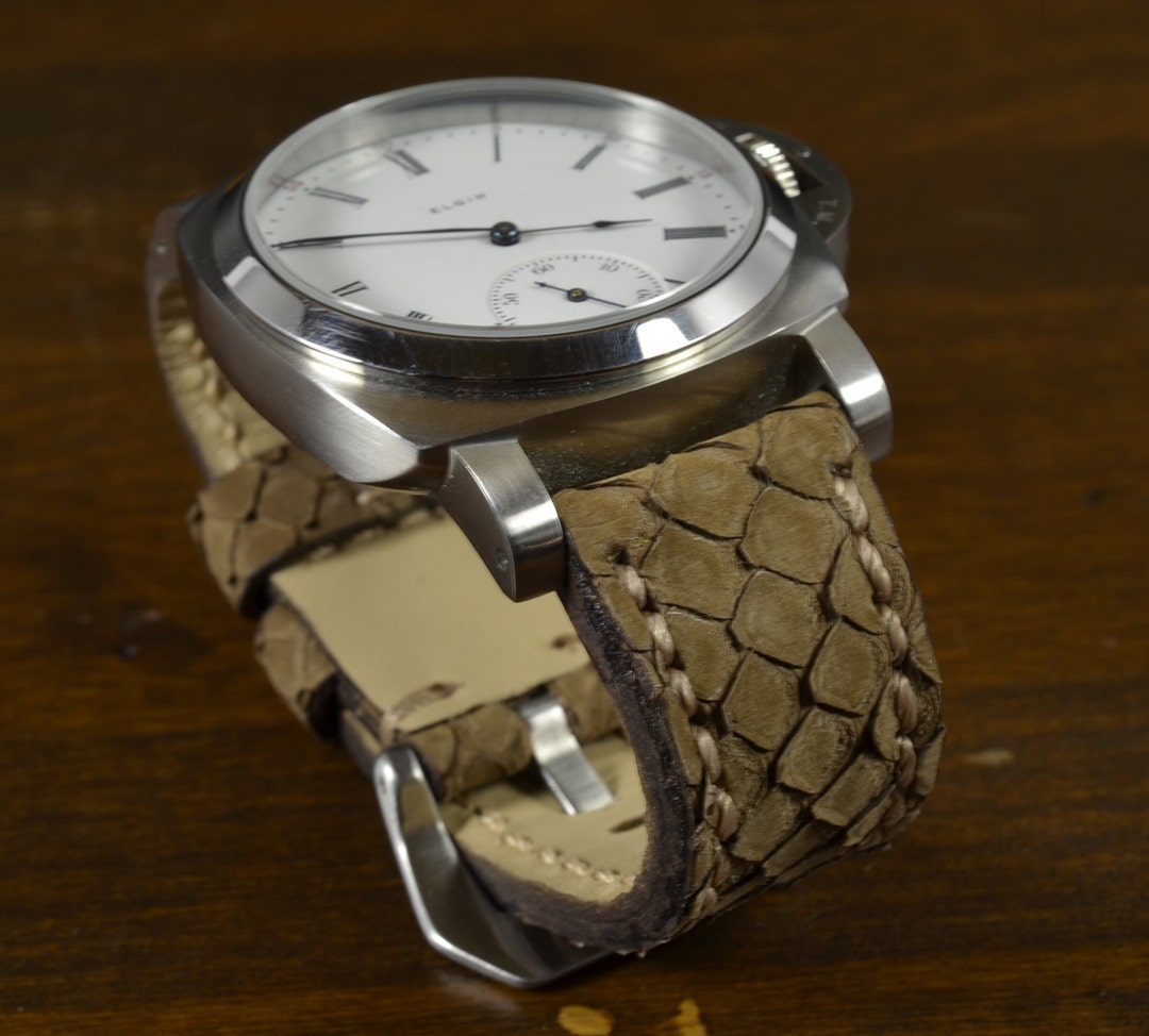 Correa de reloj MA 26 24 22 mm Genuino Nubuck Python Piel de - Etsy España