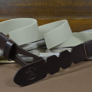 MA Leather Belt men 35 mm Beige - Brown handmade elastic stretch belt genuine calf skin fashion dress belt man gift for him valentines day