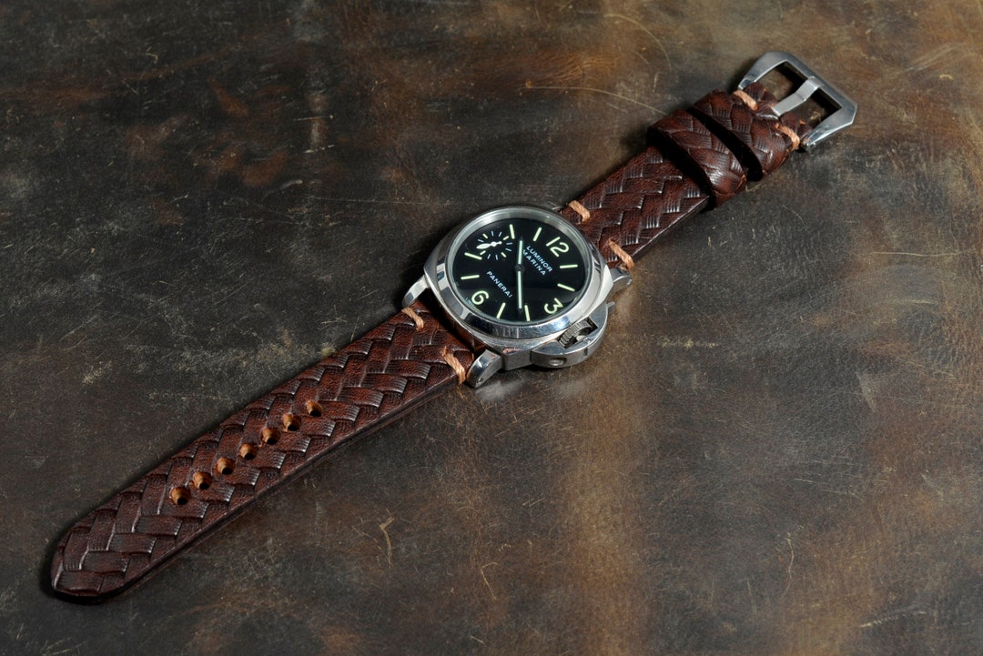 MA Watch Strap 26 24 22 Mm Esparto I Brown Genuine Calf Leather Vintage