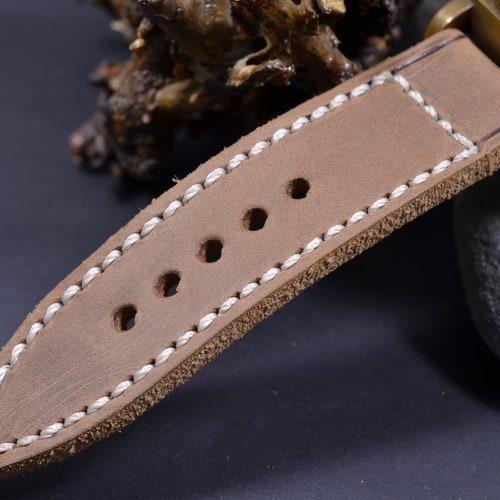 MA watch strap 26 24 22 mm Genuine Calf Leather Vintage Strap orders PUL Havana 2 Handmade fits Panerai etc Handmade Spain