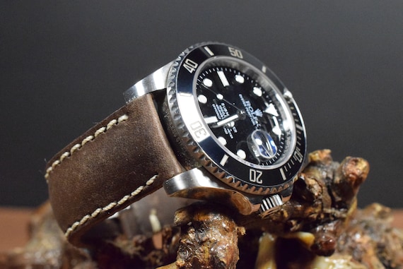 MA Watch Strap 22 20 18 Mm Absolut Brown Genuine Leather Vintage Band Padded Fits Breitling Rolex Seiko Etc Etsy UK