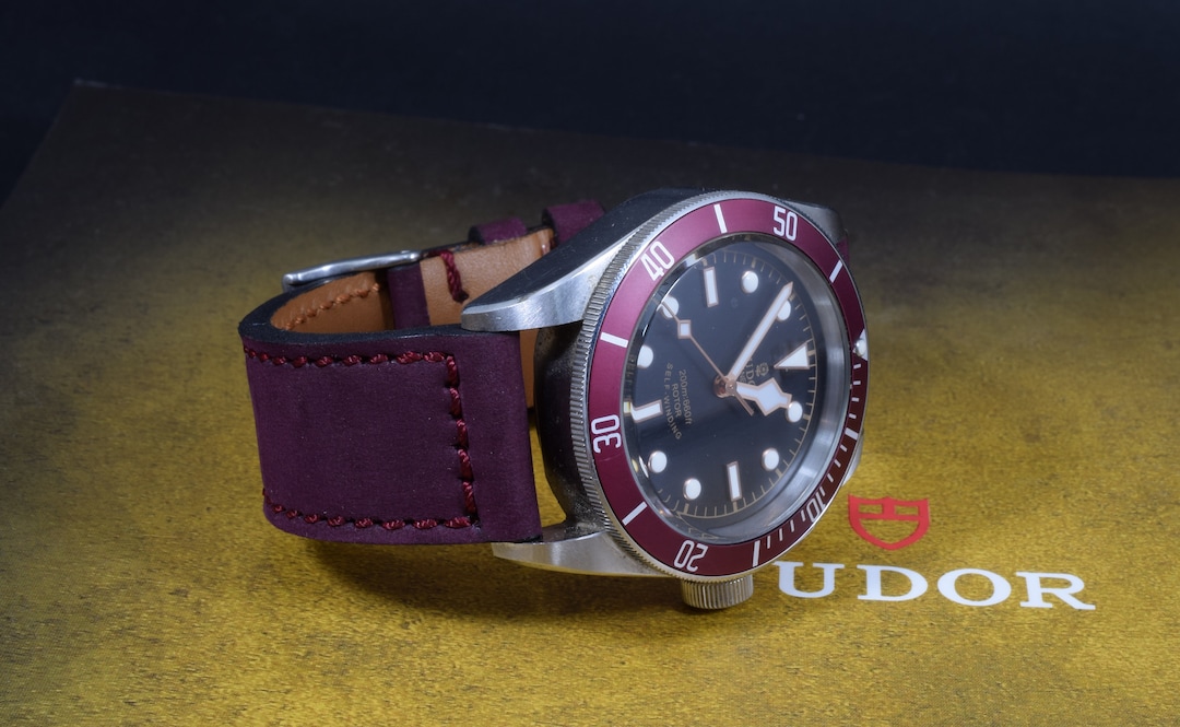 Cinturino Orologio Militare Balistico Bordeaux/Rosso - Ferramenta Oro - 18mm, 20mm, 22mm