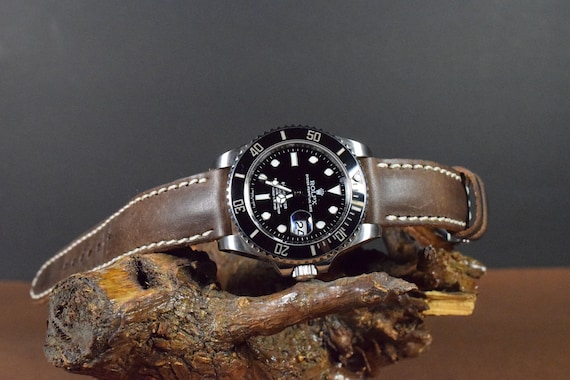 Bracelet de montre MA 22 20 18 mm Absolut Brown V ritable Cuir