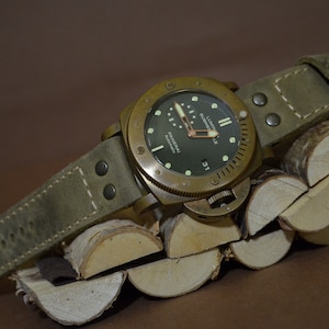 MA watch strap 26 24 22 mm New Savage 3 Genuine Calf Soft Leather Band fits Panerai Breitling Omega etc Handmade Spain