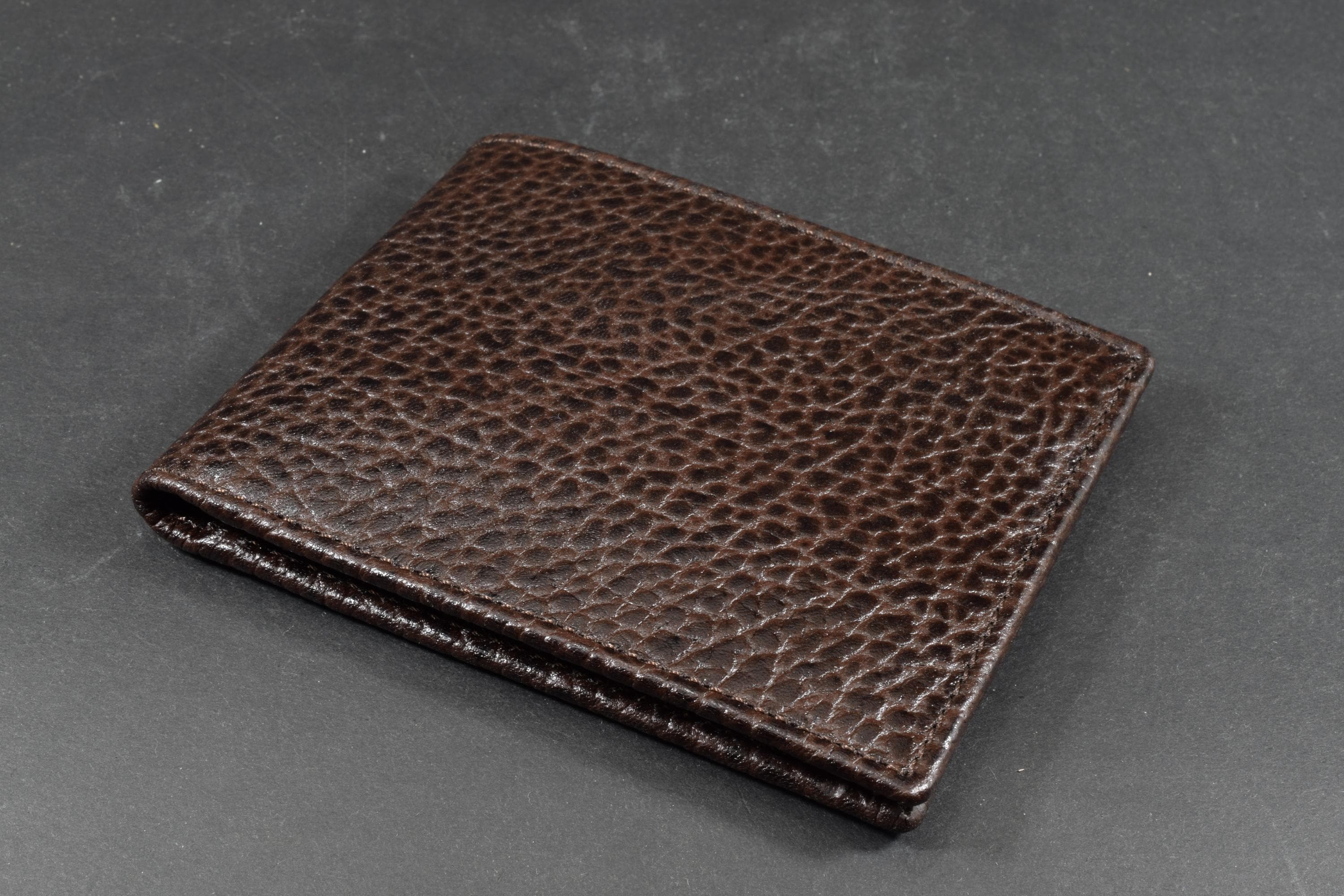 Handmade Brown Carabu Calfskin Leather Bifold Wallet Firenze 29 - Etsy