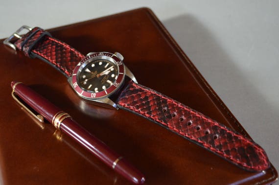 時計 18mm CELINE Python Watch Straps Vintage Morellato Celine Natural Python Watch Strap