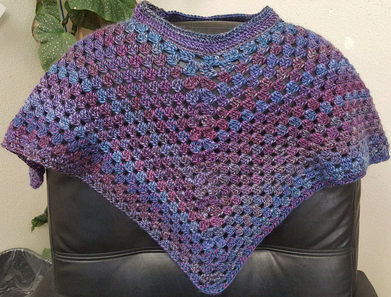 Handmade children's crochet poncho