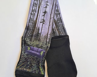 Art Socks // Biking Socks // Hiking Socks // Athletic Crew Socks // S/M Socks