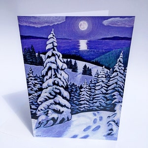 Cartes artistiques Raquettes à neige // 2 cartes ou plus // Au choix // Cartes de voeux hiver // Cartes de vœux