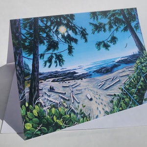 Cartes d'art de plage de la côte ouest // 2 cartes ou plus // Cartes de voeux vierges