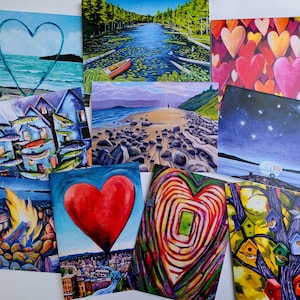 Lot de 10 cartes d'art / Au choix / / Cartes de voeux vierges